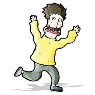 cartoon terrified man N5