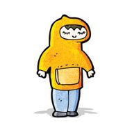cartoon boy in hooded top N14