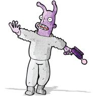 cartoon alien spaceman