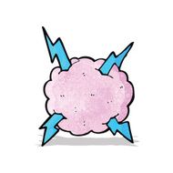 cartoon lighting storm cloud symbol