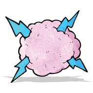 cartoon lighting storm cloud symbol N2