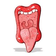 cartoon halloween mouth sticking out tongue N3