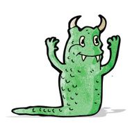 happy cartoon monster