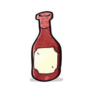 cartoon red wine bottle N5
