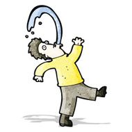 cartoon man spitting water N2