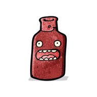 cartoon red wine bottle N7