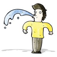 cartoon man spitting water N3