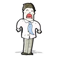 cartoon upset office man