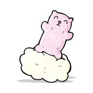 cartoon bear on cloud