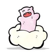 cartoon bear on cloud N2