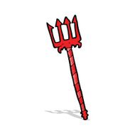 cartoon devil pitchfork