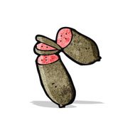 cartoon chopped sausage