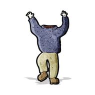 cartoon headless man