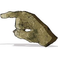 cartoon pointing hand N7