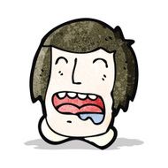 cartoon drooling man