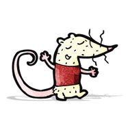 cartoon white lab rat N2