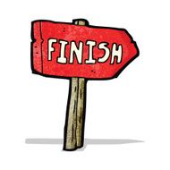 Cartoon Finish Sign N2