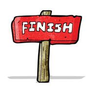 Cartoon Finish Sign N3