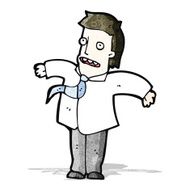 Cartoon Man Shrugging Shoulders N13