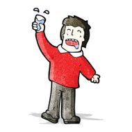 cartoon man raising a glass