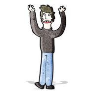 cartoon frightened man N8