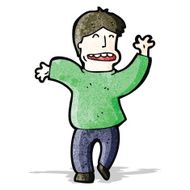 cartoon crazy dancing man N2