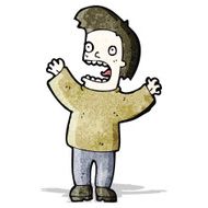 cartoon frightened man N9