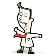 carton excited businessman