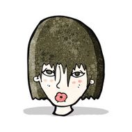 cartoon confused woman's face