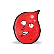 happy cartoon blood drop N2