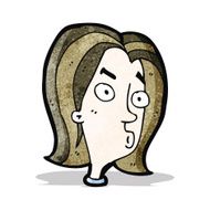 cartoon confused woman N23