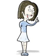 cartoon woman with idea N2
