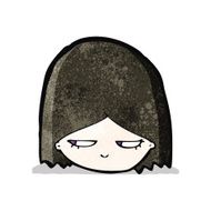 cartoon suspicious girl