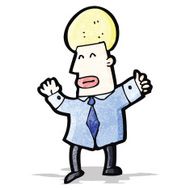 cartoon excited businessman N2