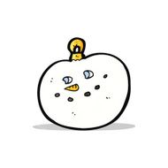 cartoon snowman face bauble