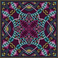 Traditional ornamental floral paisley bandanna You can use this N4