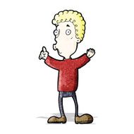 cartoon man with idea N17