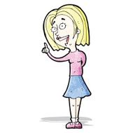 cartoon woman asking question N57