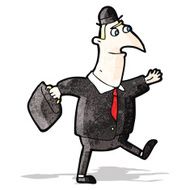 cartoon man walking to work N2