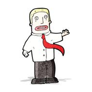 cartoon waving man N15
