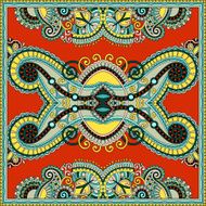 Traditional ornamental floral paisley bandanna You can use this N32