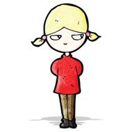 cartoon annoyed blond girl