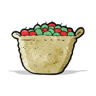 cartoon basket of apples