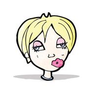 cartoon confused woman N25