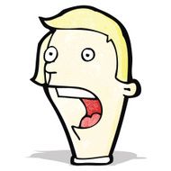 cartoon shocked man N16