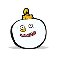 cartoon snowman bauble