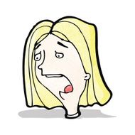 cartoon gasping woman