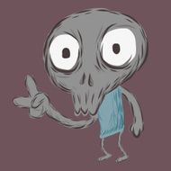 scary skull head man