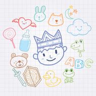 Kids Land Doodle style Colorfull