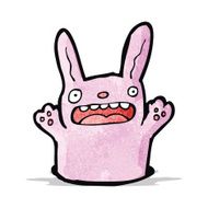 cartoon rabbit in hole